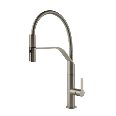 Gessi Miscelatore semi pro monocomando con doccetta estraibile Mesh 60005 149 finitura Finox - IN PROMOZIONE FINO AL 6/07