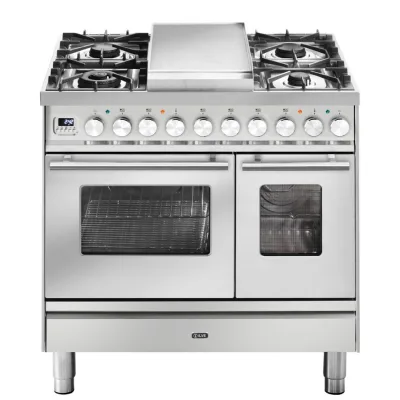 Ilve Cucina PD09W Professional Plus PD09FDWE3 doppio forno e piano cottura 6 fuochi con fry top e dual da 90 cm - PROMOZIONE ATTIVA FINO AL 19/10