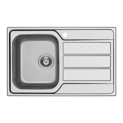Schock Lavello una vasca con gocciolatoio a destra MASTER D100 S MASTD100SSX finitura inox spazzolato da 79x50 cm