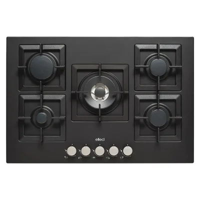 PRONTA CONSEGNA - Elleci Piano cottura a gas PLANO 75 PGSP75140CS finitura G40 nero da 75 cm
