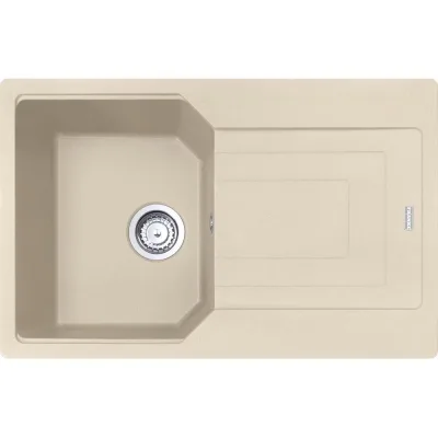 PRONTA CONSEGNA - Franke: Lavello una vasca con gocciolatoio Urban Incasso UBG 611-78 114.0686.748 finitura fragranite avena da 78x50 cm
