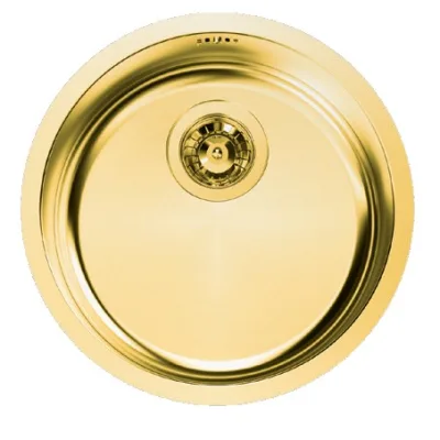 Foster Lavello rotondo a una vasca 1130 069 finitura acciaio PVD gold da Ø42.5 cm - IN PROMOZIONE FINO AL 30/06