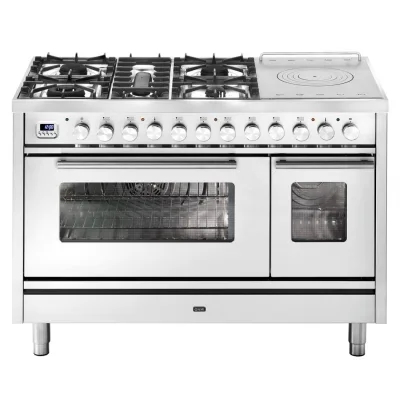 Ilve Cucina P12W Professional Plus P12SDWE3 doppio forno e piano cottura 5 fuochi con coupe de feu e dual da 120 cm