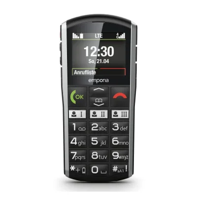 EMPORIA SIMPLICITY V27 LTE 2" EASY PHONE CHIAMATA D'EMERGENZA 3 TASTI SELEZIONE RAPIDA TASTI EXTRA LARE 4G LTE NERO ARGENTO