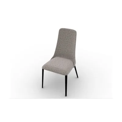 PRONTA CONSEGNA - Calligaris OUTLET Sedia Etoile CS1424 con struttura in metallo P77 cromato e seduta in tessuto A02 Denver sabbia
