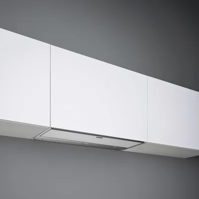 PRONTA CONSEGNA - Falmec Cappa da incasso Move finitura acciaio inox e vetro bianco da 90 cm - IN PROMOZIONE CON VOUCHER FINO AL 5/09