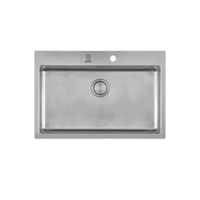 Foster Lavello una vasca 2266 080 finitura acciaio inox da 77x52 cm