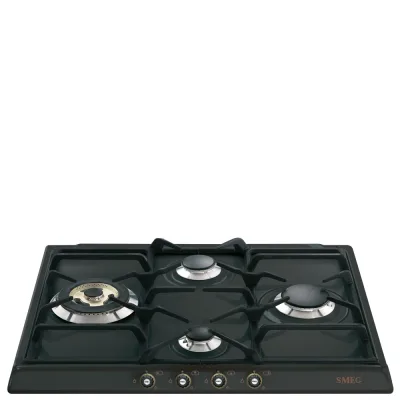 Smeg Piano cottura a gas SR764AO finitura antracite e ottone da 60 cm - IN PROMOZIONE FINO AL 30/06