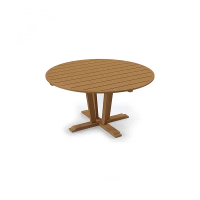 Unopiù Tavolo rotondo fisso SYNTHESIS in teak da Ø142 cm