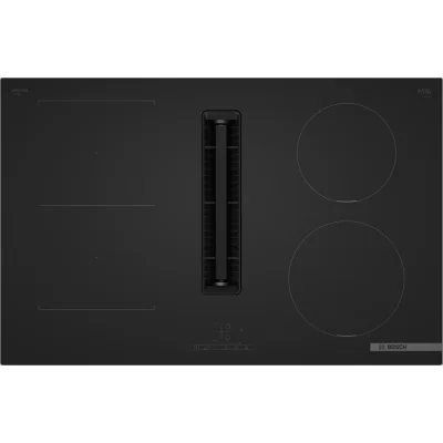 Bosch Piano cottura a induzione con cappa aspirante PVS81AB16E finitura nero opaco da 80 cm