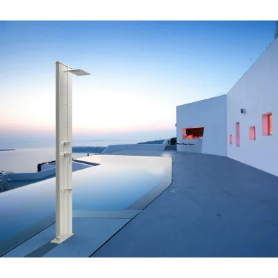 Arkema Doccia solare Dada S in alluminio in diverse finiture da h. 228 cm