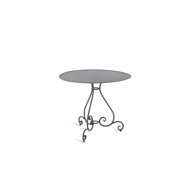 Unopiù Tavolino rotondo fisso AURORA in ferro da Ø90 cm - IN PROMOZIONE FINO AL 6/07