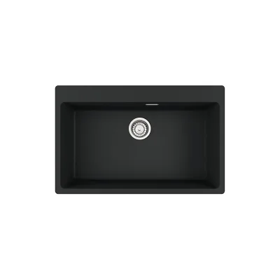 PRONTA CONSEGNA - Franke: Lavello una vasca Vasche Sopratop Centro MRG 610-73 FTL 114.0661.707 finitura fragranite black matt da 78x50 cm