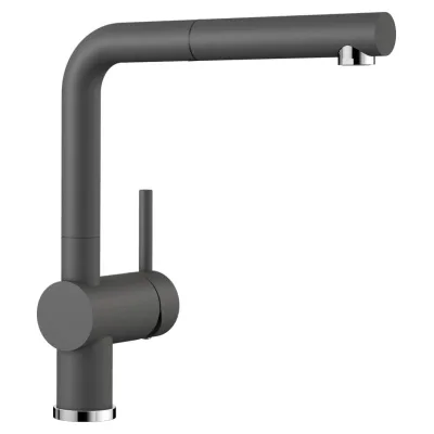 Blanco | Miscelatore monocomando con doccetta estraibile LINUS-S 1518813 finitura grigio roccia