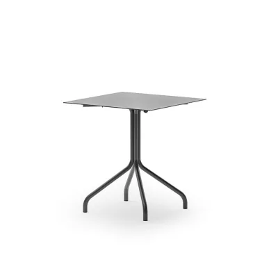 Unopiù Tavolo fisso SALÒ in alluminio e piano a scelta da 70x70 cm - IN PROMOZIONE FINO AL 6/07