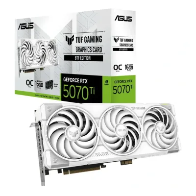 ASUS TUF Gaming GeForce RTX 5070 Ti 16GB GDDR7 BTF White OC Edition