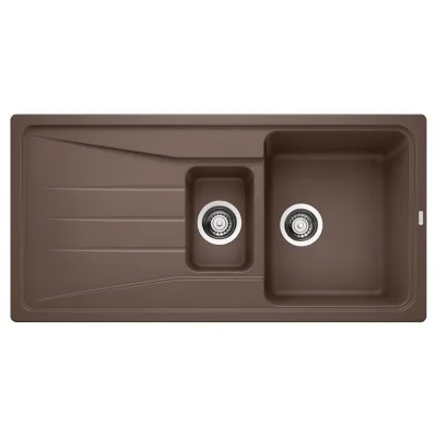 Blanco Lavello una vasca con vaschetta e gocciolatoio SONA 6 S 1519859 finitura caffè da 100x50 cm - Sopratop