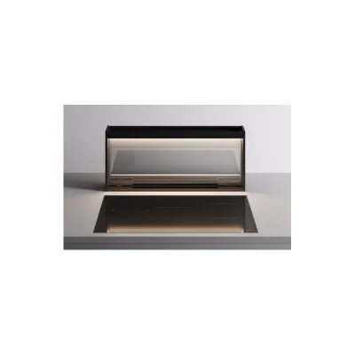 Falmec Cappa worktop Brooklyn finitura nero e vetro fumé da 90 cm - 800 m3/h