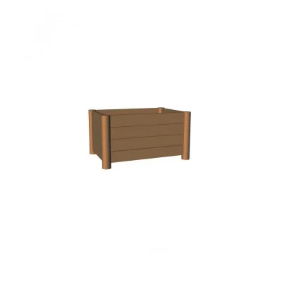 Unopiù Fioriera rettangolare NAGI in legno da 75x45 cm