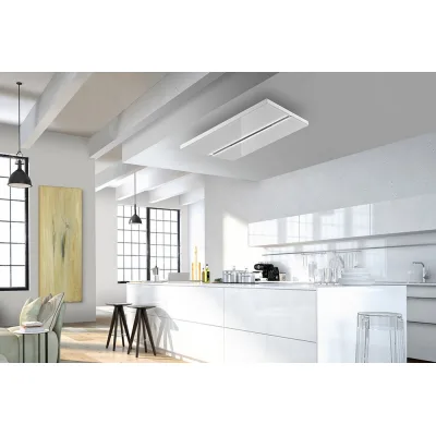 Airone Cappa a soffitto Verdi finitura vetro bianco da 90 cm