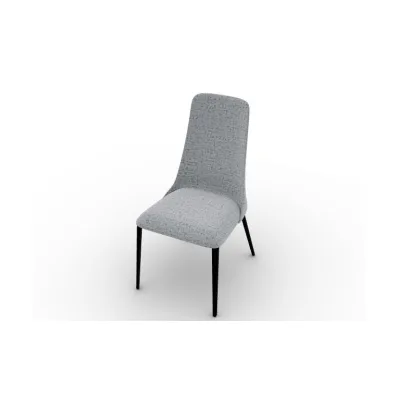 PRONTA CONSEGNA - Calligaris OUTLET Sedia Etoile CS1424 con struttura in metallo P77 cromato e seduta in tessuto A03 Denver corda