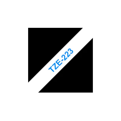 NASTRO ETICHETETTE LAMINATO COMPATIBILE BROTHER TZe223 Testo BLU su sfondo bianco
