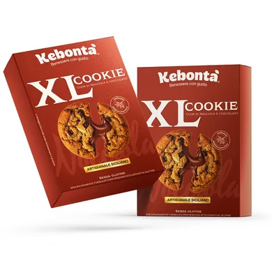 Kebonta' cookie xl cuor di nocciola 4x50 g