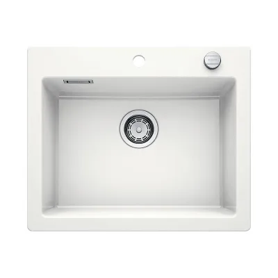 Blanco Lavello una vasca PALONA 6 1520922 in ceramica bianco da 61.5x51 cm - Sopratop