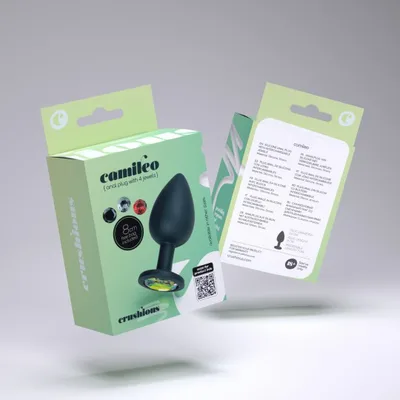Plug anale Crushious Camileo Medium 8 cm Ø 3,4 cm silicone 4 gioielli intercambiabili
