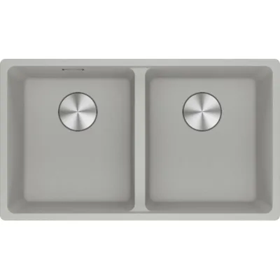 Franke: Lavello due vasche Vasche Sottotop Maris MRG 120-35-35 125.0686.734 finitura fragranite alluminio da 75.3x43.3 cm