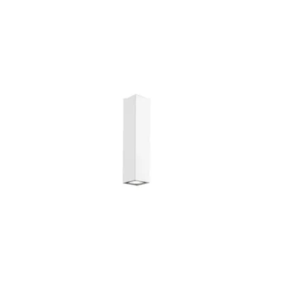Plafoniera a sospensione struttura quadrata in metallo bianco, lampadina GU10, 6x20cm