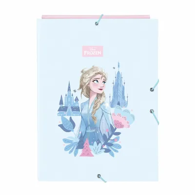 Raccoglitore ad anelli Frozen Ice magic Azzurro A4 26 x 33.5 x 2.5 cm