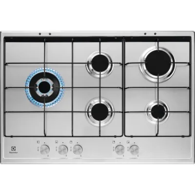 Electrolux Piano cottura a gas Slim Profile KGS7564SX finitura inox da 75 cm
