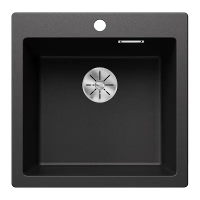 Blanco Lavello a una vasca PLEON 5 Dark Steel 4521504 finitura antracite da 51x51 cm - Sopratop