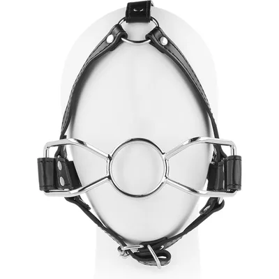 Gag BDSM OHMAMA Spider Head Harness metallo cinturini regolabili nero unisex