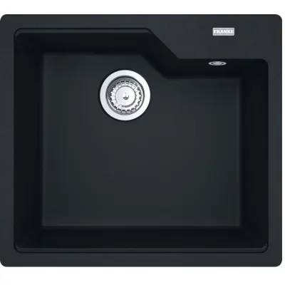 Franke: Lavello una vasca Vasche Sopratop Urban UBG 610-50 114.0686.798 finitura fragranite black matt da 56x50 cm