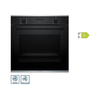 Bosch - Forno pirolitico da incasso HBA274BB3F finitura vetro nero da 60 cm - Serie 4