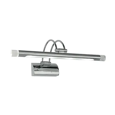 Applique moderna in metallo cromato, diffusore orientabile, LED da 4W, 40.3x12cm