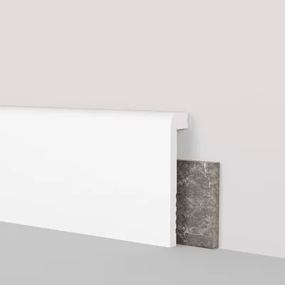 Battiscopa coprimarmo duropolimero bianco 2000x100x25mm