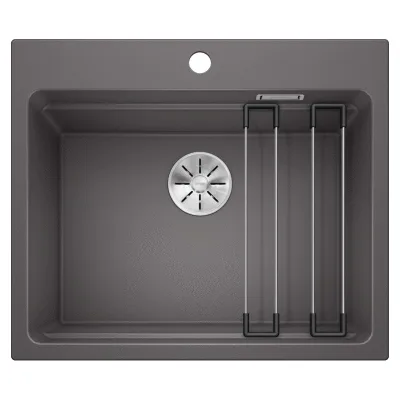 Blanco Lavello una vasca ETAGON 6 1524540 finitura grigio roccia da 60x51 cm - Sopratop