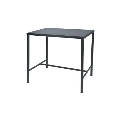 RD Italia Tavolo fisso alto DORIO con struttura e piano in acciaio da 60x80 cm