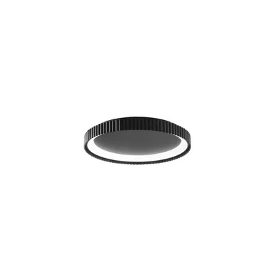 Plafoniera Led Nera in metallo 40W, CCT, 49x7.5cm