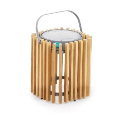 Unopiù Lanterna da esterno SOLARE in teak e alluminio grafite da 24x24 cm - IN PROMOZIONE FINO AL 6/07