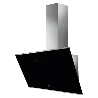 Electrolux Cappa a parete verticale KFVB19K finitura Intuit vetro nero da 90 cm
