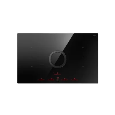 Elica Piano cottura a induzione con cappa NIKOLATESLA SWITCH EVO BL/A/83 PRF0196328 in vetro nero da 83 cm