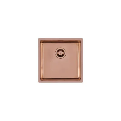 Foster Lavello una vasca 2156 858 finitura acciaio PVD copper da 44x44 cm