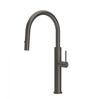 PRONTA CONSEGNA - Gessi Miscelatore monocomando con doccetta estraibile Kitchen 60022 707 finitura Black Metal Brushed