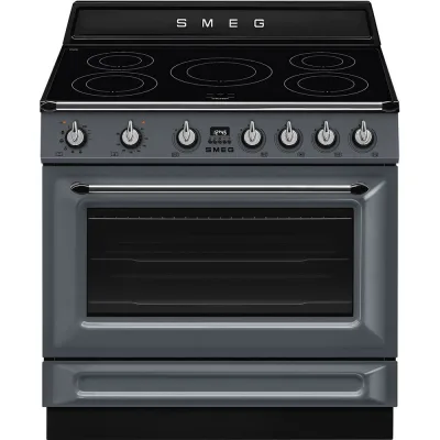 Smeg S Cucina TR90IPGR con forno termoventilato e piano cottura induzione finitura slate grey da 90x60 cm