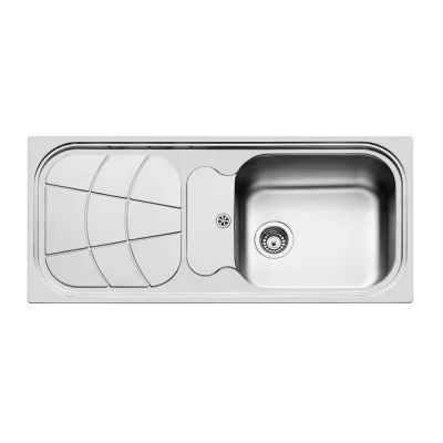 Foster Lavello una vasca con gocciolatoio a destra 1513 202 finitura acciaio inox da 116x50 cm - IN PROMOZIONE FINO AL 30/06