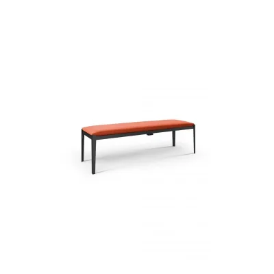 Cassina Panca 2 posti Cotone Slim con struttura in alluminio e seduta a scelta da 148 cm